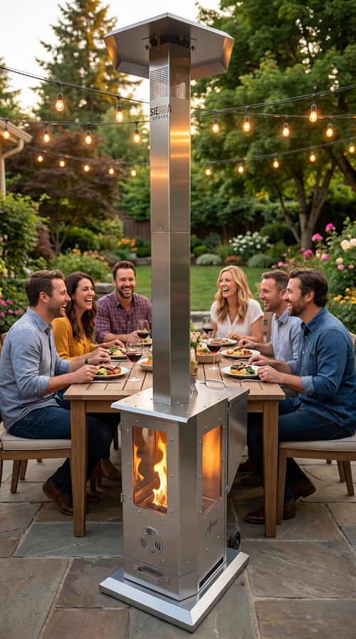 Sierra Ascent™ Wood Pellet Patio Heater | Residential Outdoor Heating